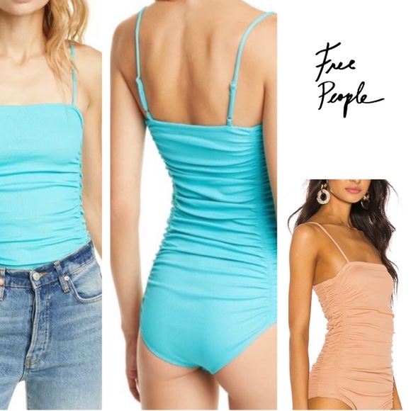 Free People Other - NWT Free People Slim Turquoise Bodysuit